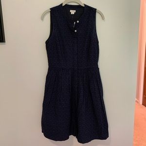Navy eyelet J. Crew Factory Size 4 dress